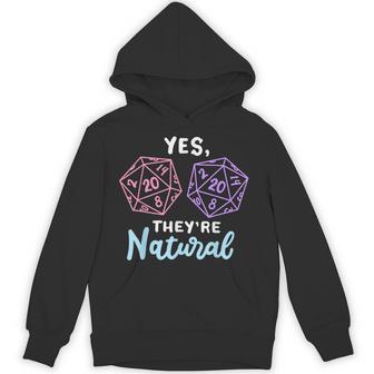 Yes They're Natural 20 D20 Dice Rpg Gamer Hoodie - Thegiftio UK