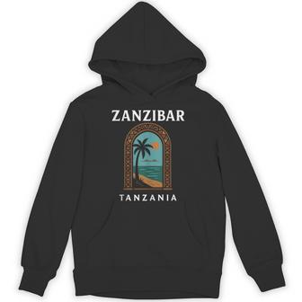 Zanzibar Tanzania Retro Stone Town Island Travel African Art Tank Top Unisex Hoodie | Mazezy