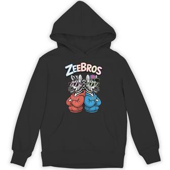 Zeebros Cute Zebra Duo For Zebros Lovers Hoodie - Thegiftio