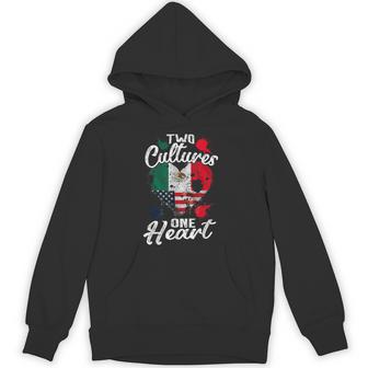 Zwei Kulturen Ein Herz Mexico Usa Mexican American Hoodie - Thegiftio UK