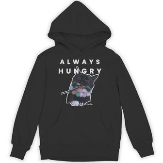 いつも空腹の猫 – 面白い食べ物好きデザイン パーカー - Kawaiitshirt
