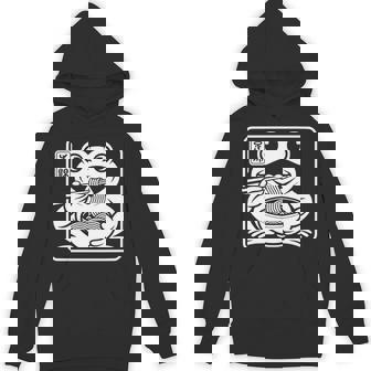 おもしろい 不機嫌そうなカエル ラーメン かわいい 水墨画 日本語 長袖tシャツ パーカー - Kawaiitshirt