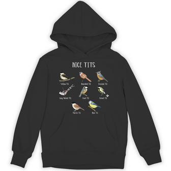 おもしろバードウォッチング ユーモア おっぱいコレクション ニースシジュウカラ 鳥 長袖tシャツ パーカー - Kawaiitshirt