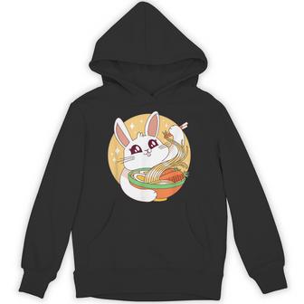 かわいい ウサギ 食べる ラーメン 漫画 カワイイ 食べ物 好き パーカー - Kawaiitshirt