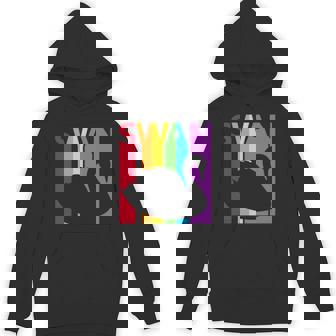 かわいいレインボースワンの鳥が好きな人 長袖tシャツ パーカー - Kawaiitshirt