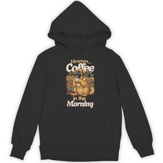 かわいいレオンベルガー犬と朝のコーヒー。 パーカー - Kawaiitshirt