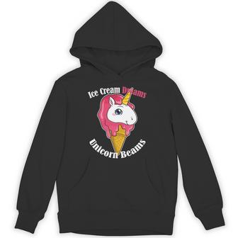 アイスクリーム 夢 ユニコーン ビームス スイーツ マジカル トリート 長袖tシャツ パーカー - Kawaiitshirt