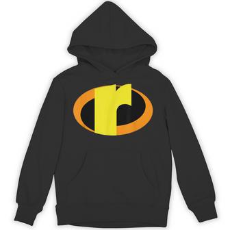 インクレディブル レター R アルファベット スーパーヒーロー キッズ ファミリー パーカー - Kawaiitshirt