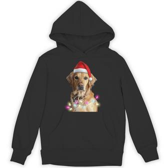 クリスマス ゴールデンレトリバー クリスマス ドッグツリー サンタハット リトリーバー 長袖tシャツ パーカー - Kawaiitshirt