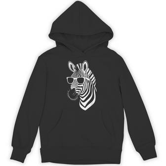 サングラス付きゼブラ おもしろゼブラ パーカー - Kawaiitshirt