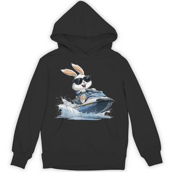 ジェットスキー ジェットスキー ウサギ イースターバニー サングラス パーカー - Kawaiitshirt