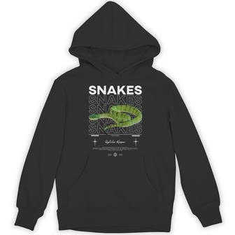 テンプルピットバイパースネークストリートウェア爬虫類キーパー 長袖tシャツ パーカー - Kawaiitshirt