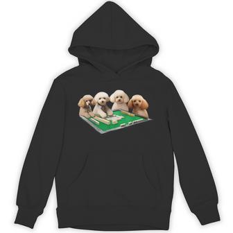 トイプードル 犬 麻雀 面白いtシャツ 文字入り メンズ おもしろ 面白い 服 おもしろグッズ ネタ 雀士 パーカー - Kawaiitshirt