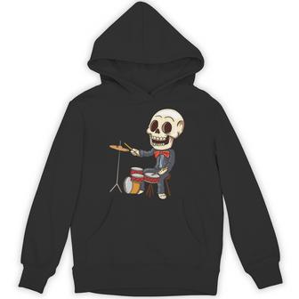 ドラミング スケルトン ドラム プレーヤー ドラマー パーカッション ドラム 長袖tシャツ パーカー - Kawaiitshirt