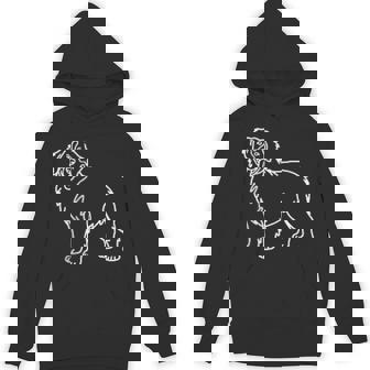 バーニーズマウンテンドッグ ミニマリストバッジ パッチラインアート パーカー - Kawaiitshirt