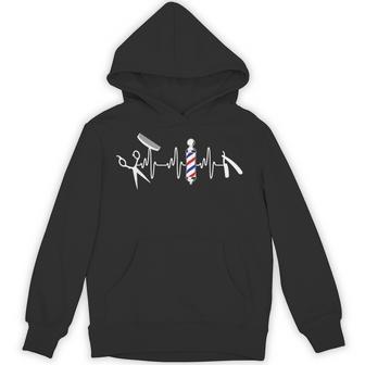 バーバー ポール ハサミ バリカン レトロ バーバー ハートビート パーカー - Kawaiitshirt