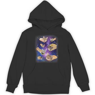 ブリトー猫とタコスキャット 宇宙 ギャラクシー ミーム タコキャット 愚かな パーカー - Kawaiitshirt