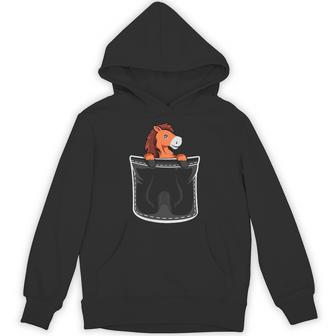 ポケットの中のかわいい馬 パーカー - Kawaiitshirt