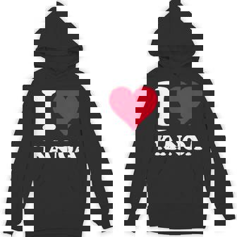 レッドハート I Love Kanoa パーカー - Kawaiitshirt
