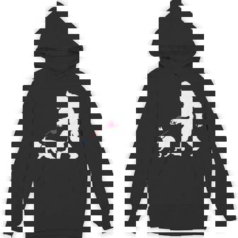 レトロ ビッグフット ウォーキング ジャーマンシェパード 犬 おもしろい サスカッチ 長袖tシャツ パーカー - Kawaiitshirt