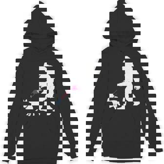 レトロ ビッグフット ウォーキング フレンチブルドッグ ファニー サスカッチ 長袖tシャツ パーカー - Kawaiitshirt