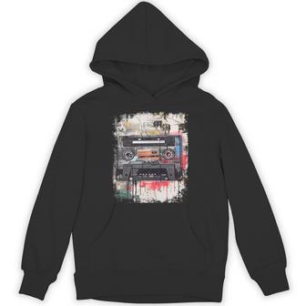 レトロスタイル オールドスクールミュージックテープ カセット ヴィンテージ ミックステープ 長袖tシャツ パーカー - Kawaiitshirt