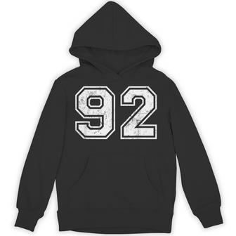 ヴィンテージ スポーツ 数字 92 九十二 パーカー - Kawaiitshirt