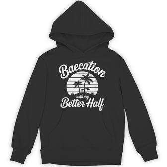 ヴィンテージbaecation With My Better ハーフマッチングカップル パーカー - Kawaiitshirt