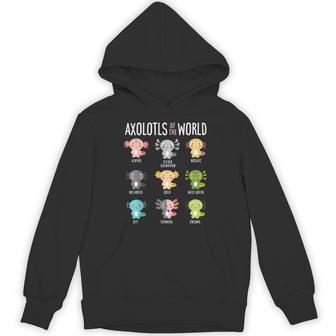 世界のウーパールーパー両生類動物好きカワイイ パーカー - Kawaiitshirt
