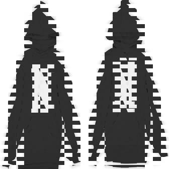 大文字nアルファベットモノグラムイニシャル パーカー - Kawaiitshirt