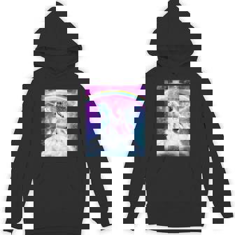 宇宙パグ 雲の上のレインボーユニコーン パーカー - Kawaiitshirt