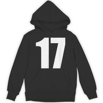 数字 セブンティーン数字 17 プレーンホワイト数字 パーカー - Kawaiitshirt