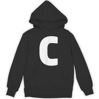 文字c 大文字 アルファベット モノグラム イニシャル パーカー - Kawaiitshirt