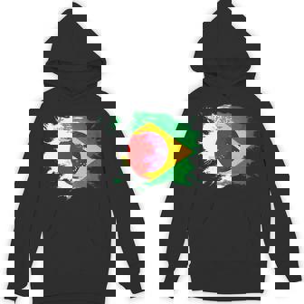 日本とブラジルのdnaヘリテージフラッグ 長袖tシャツ パーカー - Kawaiitshirt