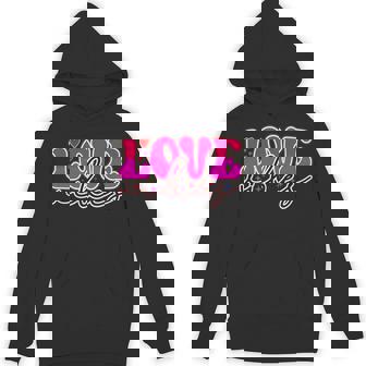 明るいピンク Loveibes ハート ネオンエナジー 長袖tシャツ パーカー - Kawaiitshirt