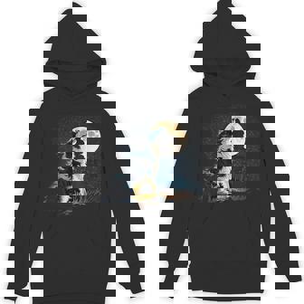 月に吠える美しいボーダーコリー犬 パーカー - Kawaiitshirt