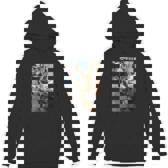 猫が魚市場を盗む冒険ファニーアートミーム パーカー - Kawaiitshirt