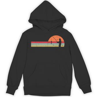 男 釣り サンセット レトロ アングリング フィッシャーマン アングラー メンズ ギフト パーカー - Kawaiitshirt