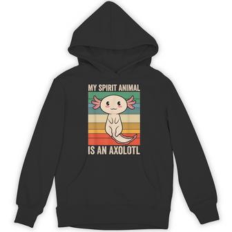 私のスピリットアニマルはウーパールーパーかわいいアホロートルキッズ パーカー - Kawaiitshirt