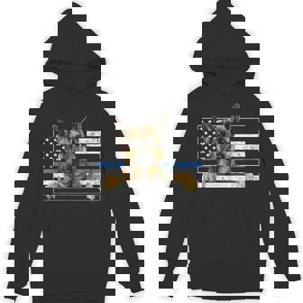 細いブルーライン K9 ジャーマンシェパード 犬 警察官 パーカー - Kawaiitshirt