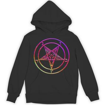 美しいvaporwave サタニックペンタグラム レトログリッチ効果 パーカー - Kawaiitshirt