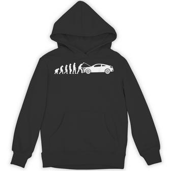 自動車整備士 おもしろ自動車工房 メカニック進化 パーカー - Kawaiitshirt