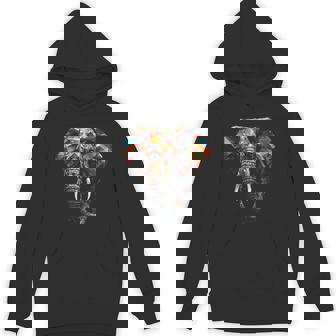 象 多角形 アートワーク パーカー - Kawaiitshirt