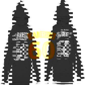 還暦 六十歳 60才 祝 Kanreki（ユニフォーム風）【フェイク 金プレート風 文字】誕生日 面白 パーカー - Kawaiitshirt