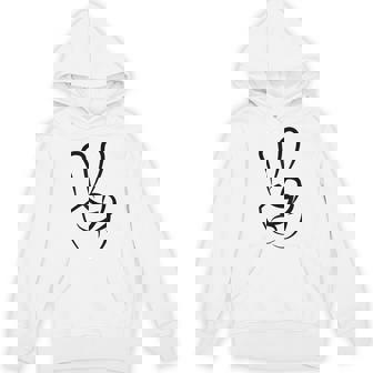2本指 ピースサイン キュート ビクトリー ハンド ジェスチャー ピースシンボル パーカー - Kawaiitshirt