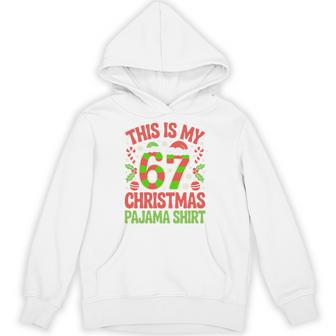 This Is My 6 7 Christmas Pajama Matching Family Tri-Blend Hoodie - Thegiftio UK