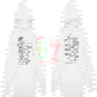 67 Christmas Six Seven 6 7 Meme Pajamas Holiday Gen Alpha Hoodie | Mazezy
