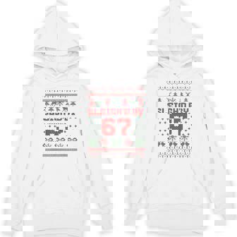 67 Santa Sleigh Ugly Christmas Hoodie - Thegiftio