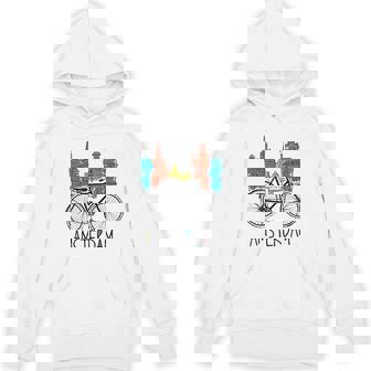 Amsterdam Vintage Retro Holland Bicycle Netherlands Unisex Hoodie | Mazezy