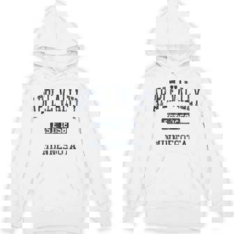 Apple Valley MN JN4 Vintage Athletic Blue Tank Top Unisex Hoodie | Mazezy